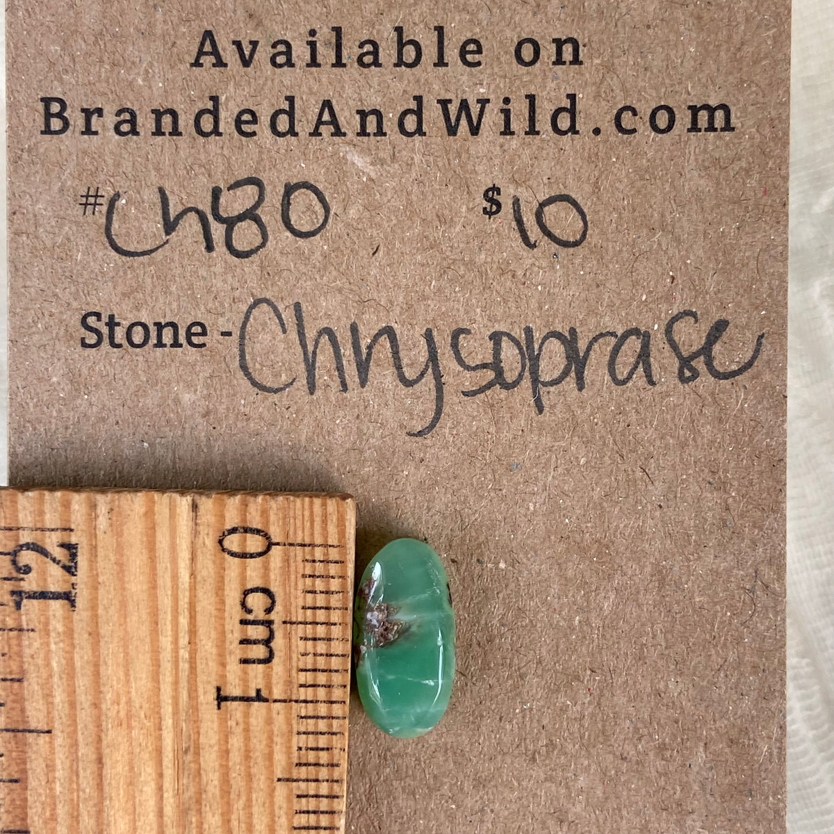 Chrysoprase Cabochon - Ch80 D284E464-E2CB-4688-9ABD-AB3B6722BA70 Brandedandwild.com