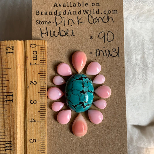 Hubei / Pink Conch Cabochon - Mix31