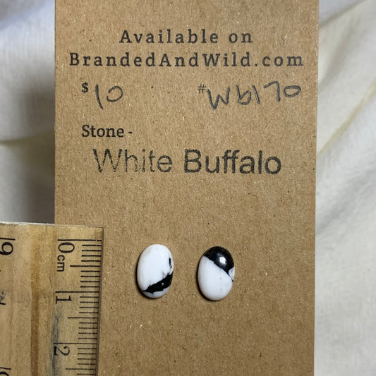 White Buffalo Cabochon - WB170 D2983977-678B-46E4-8828-8280E3B749FE Brandedandwild.com