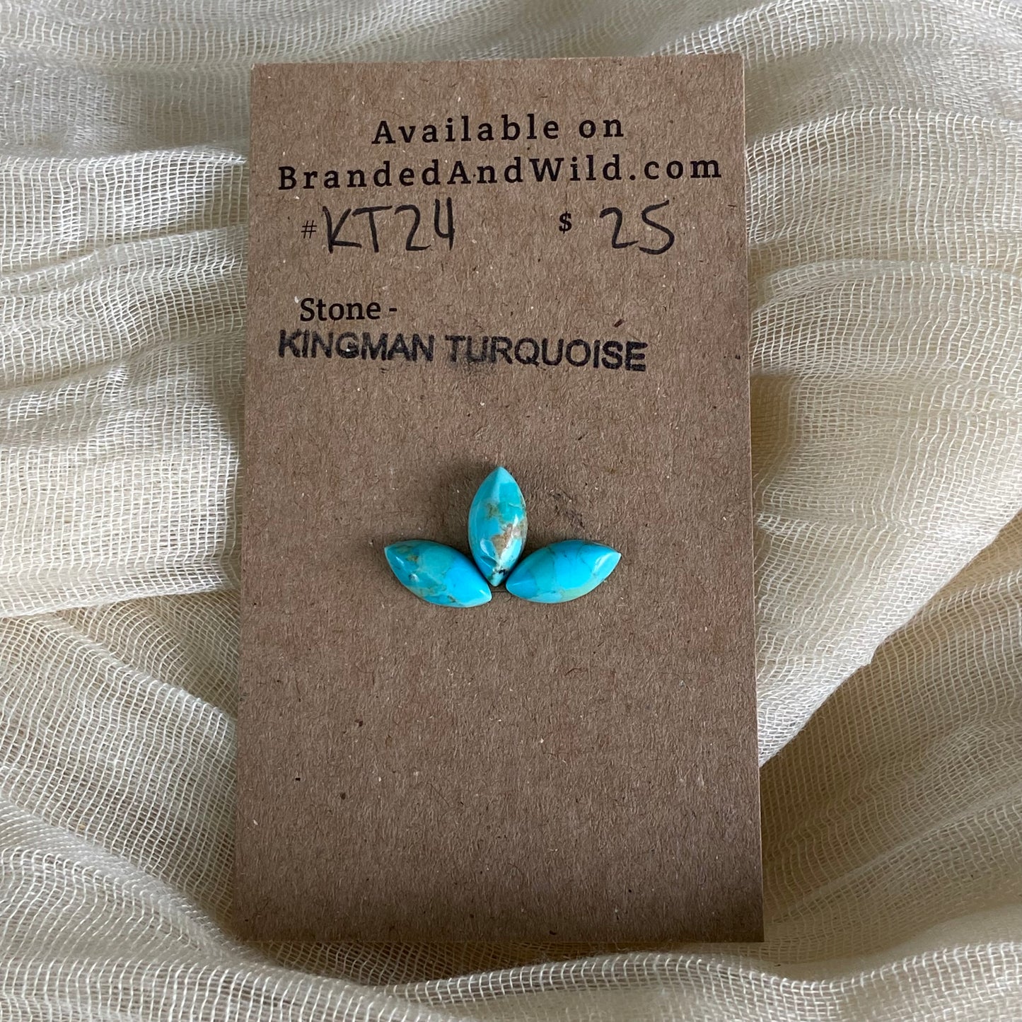 Kingman Turquoise Cabochon - KT24 D2B3A421-E22B-4594-9B77-BD70781096AC Brandedandwild.com
