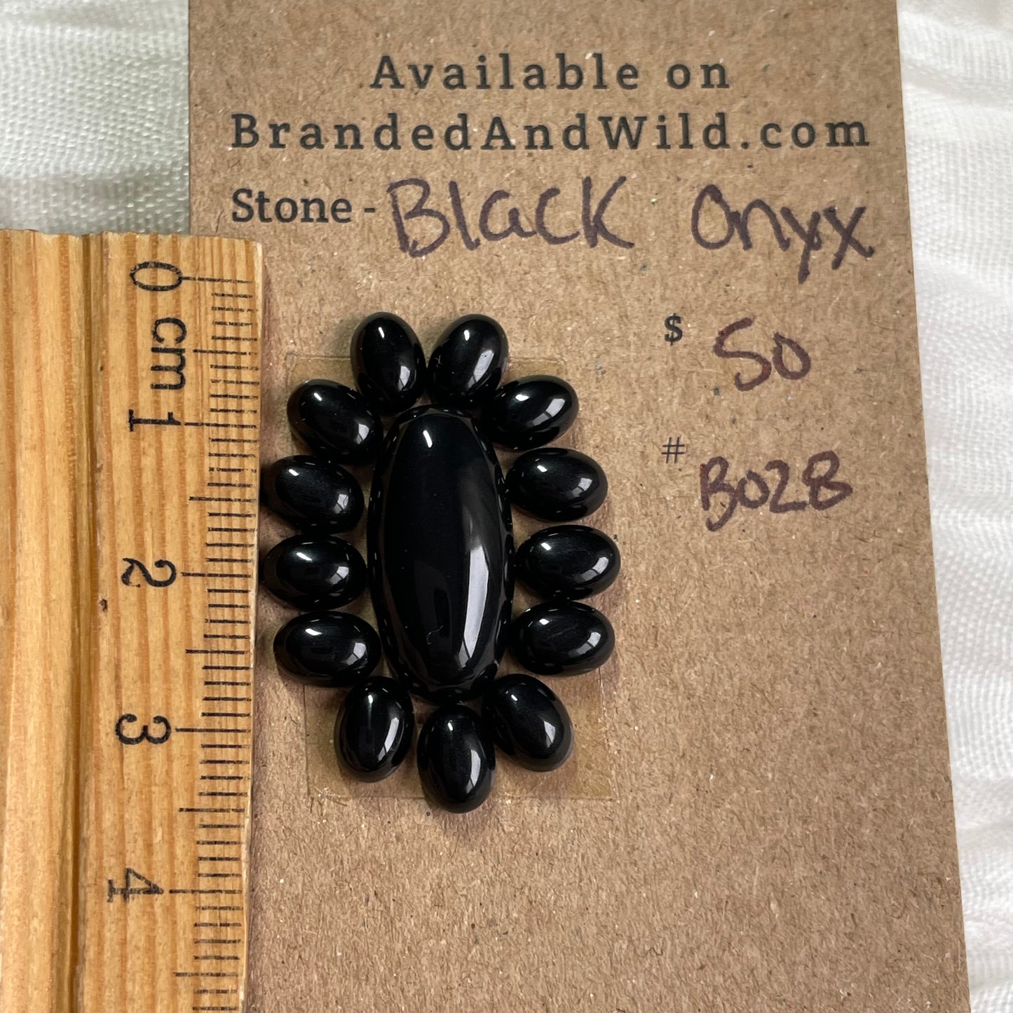 Black Onyx - Cabochon - B028 D2D1942C-7240-4764-BEF1-61CE097A980F Brandedandwild.com