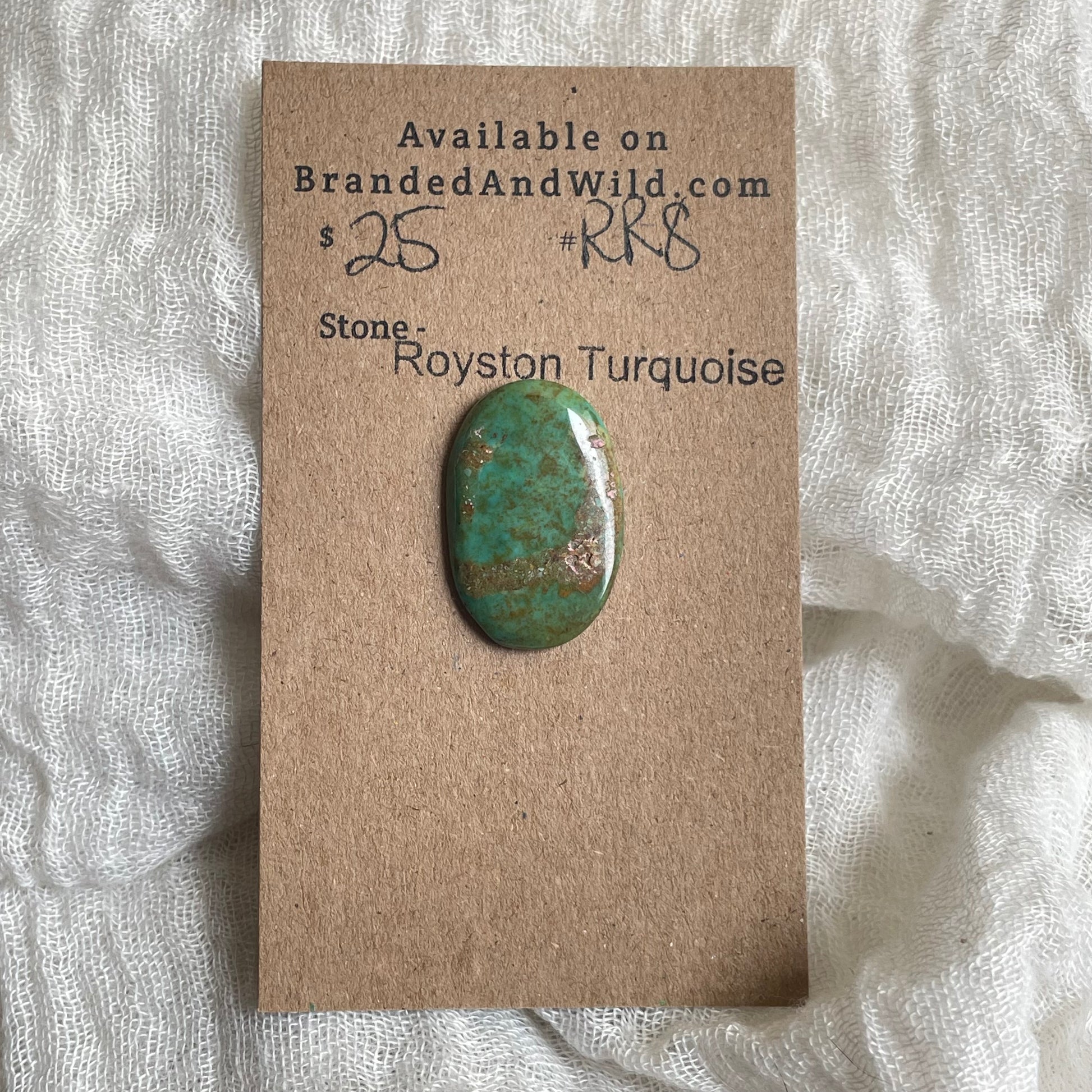 Royston Ribbon Turquoise Cabochon RR8 D2EA3D40-BC7A-4221-A82E-1F60C8D6D936 Brandedandwild.com