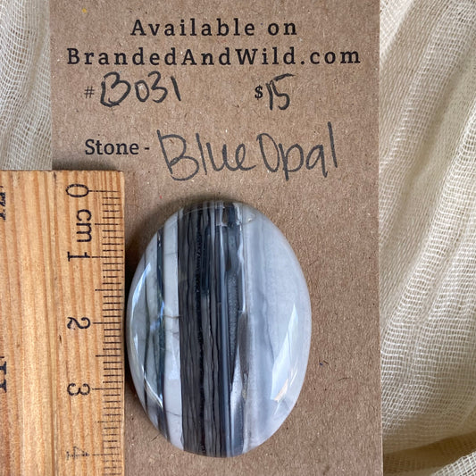 Blue Opal Cabochon - B031 D2ED0863-A3D7-42C9-B1B0-B6109F481527 Brandedandwild.com