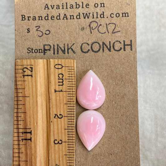 Pink Conch Cabochon - PC12 D2EE08A2-2EB1-4B0E-9F94-82B98E03BA67 Brandedandwild.com
