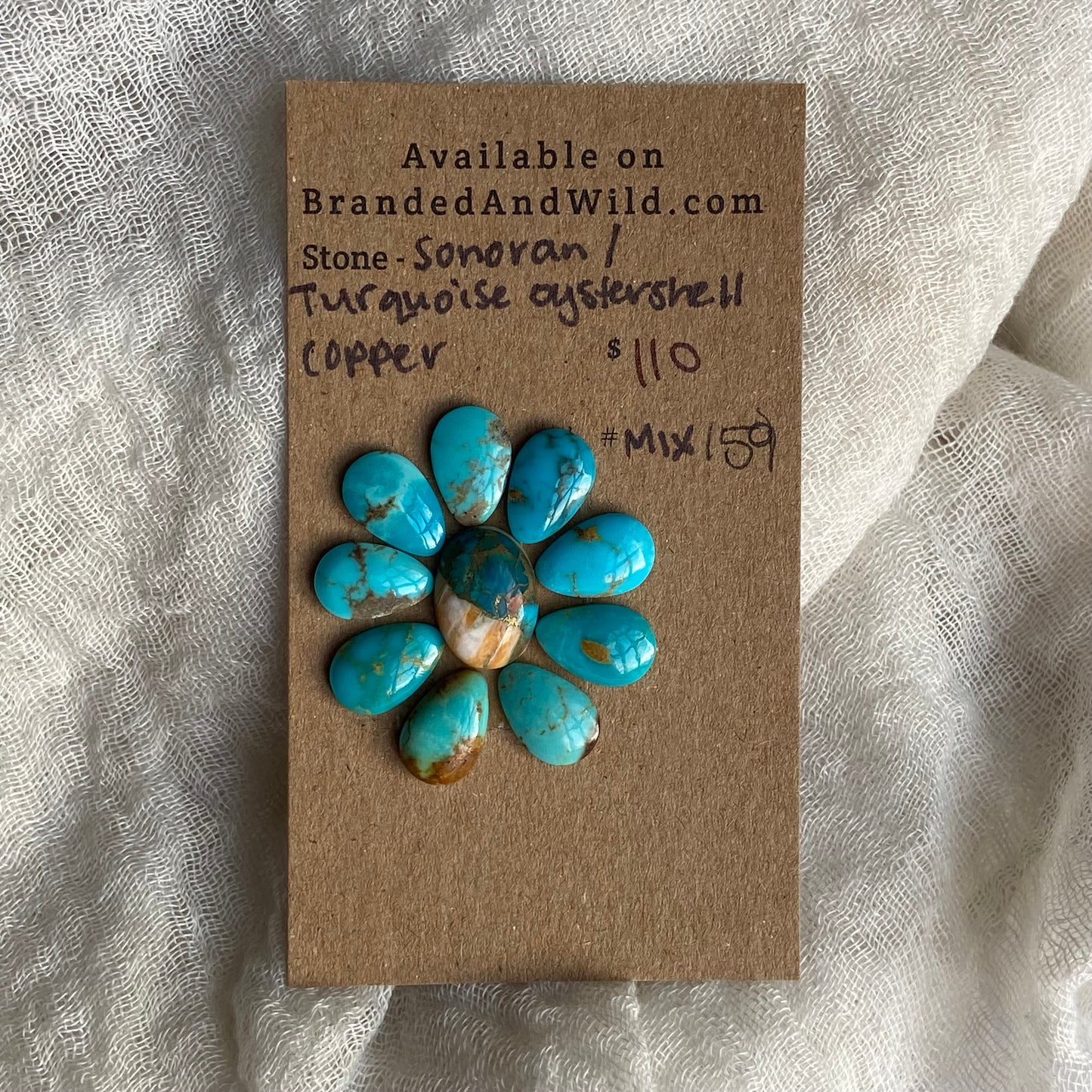 Sonoran /  Oyster Shell Cabochon - MIX159