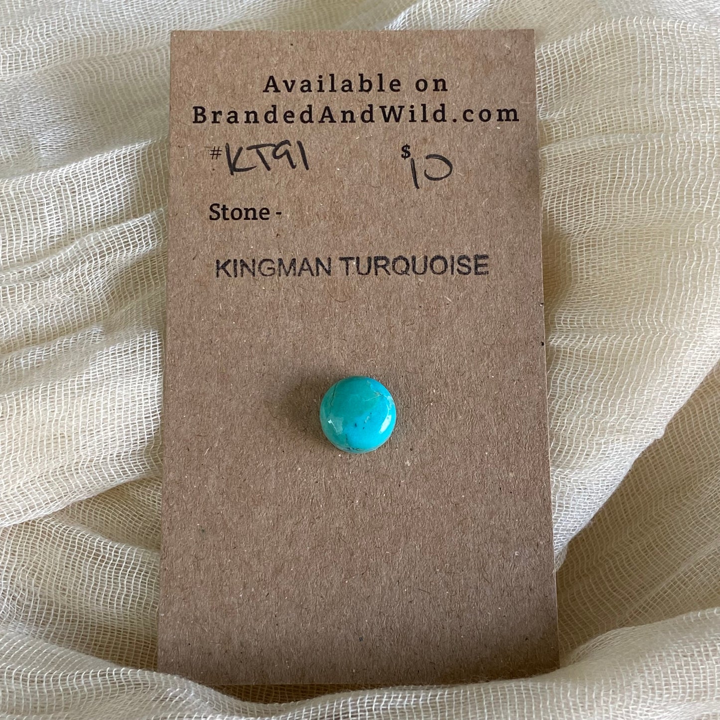 Kingman Turquoise Cabochon - KT91 D32CC76E-DEE2-423E-9FDD-12B492E17832 Brandedandwild.com