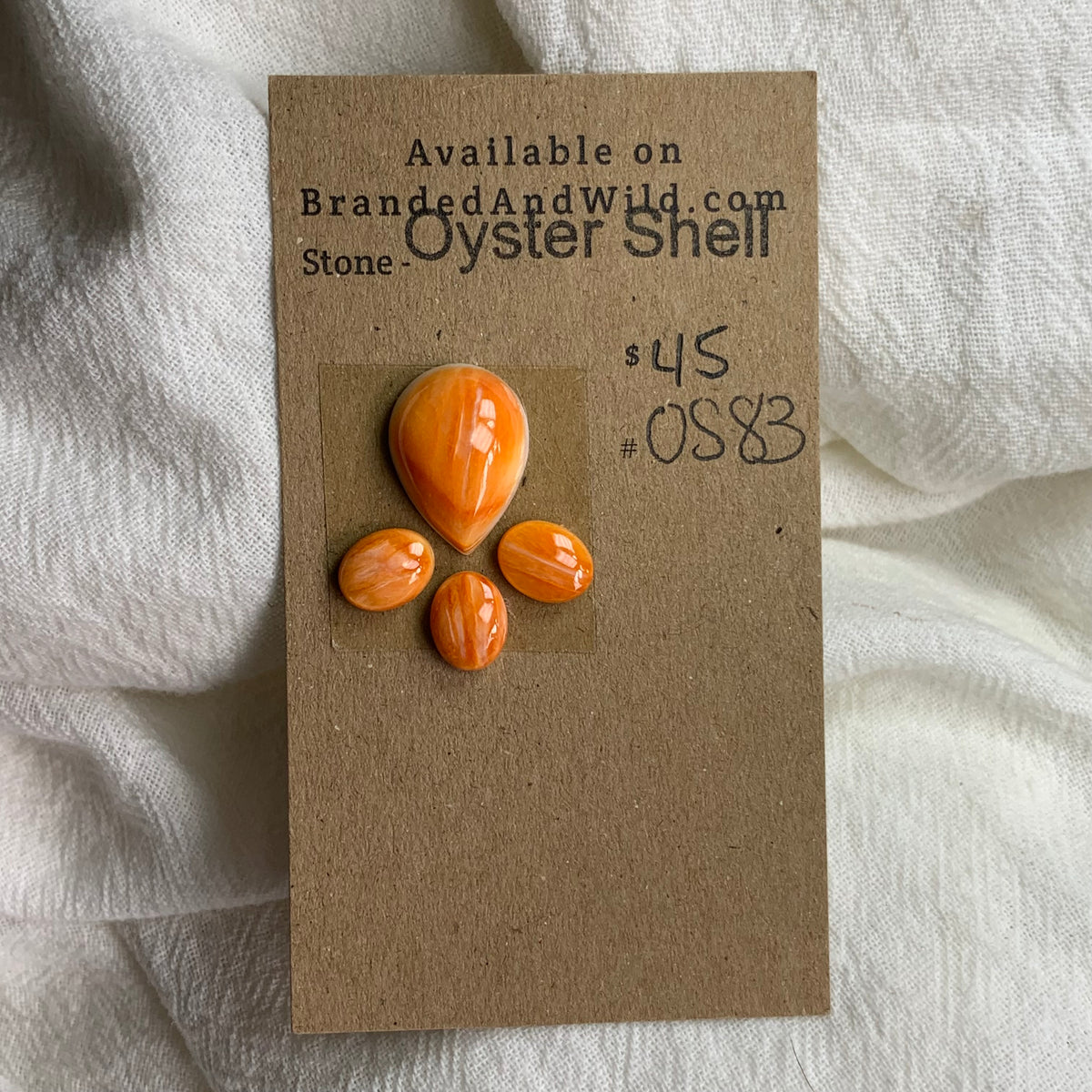 Oyster Shell Cabochon - OS83 D346C0A5-A71F-4818-B596-CCC5A3148B5F Brandedandwild.com