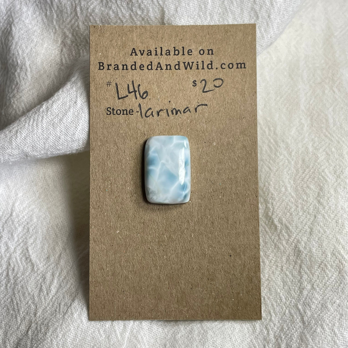 Larimar Cabochon - L46 D3615BB9-3938-478D-A4A5-8BEF1BC84669 Brandedandwild.com