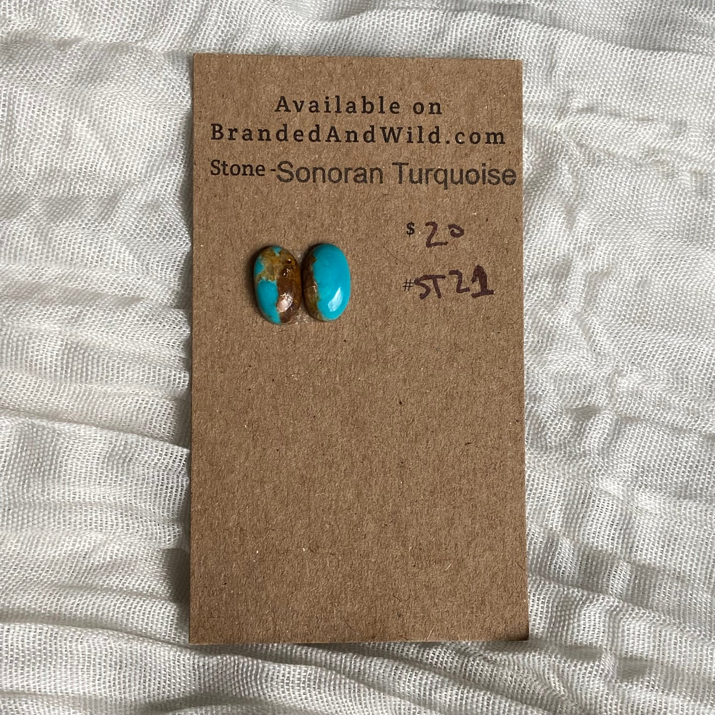Sonoran Turquoise Cabochon - ST21 D380326E-959E-4F6F-B6B8-6CCFA5E38F2F Brandedandwild.com