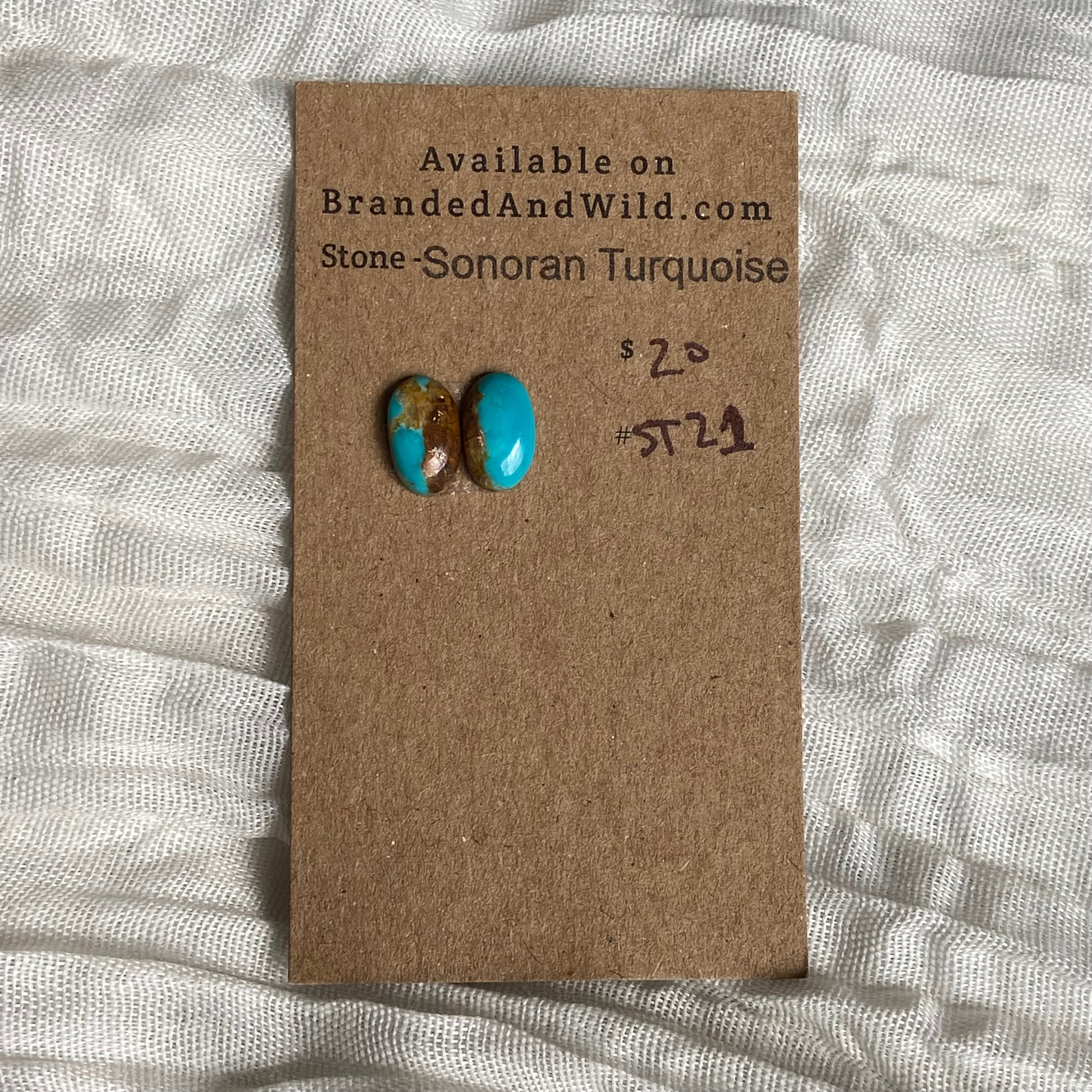 Sonoran Turquoise Cabochon - ST21 D380326E-959E-4F6F-B6B8-6CCFA5E38F2F Brandedandwild.com