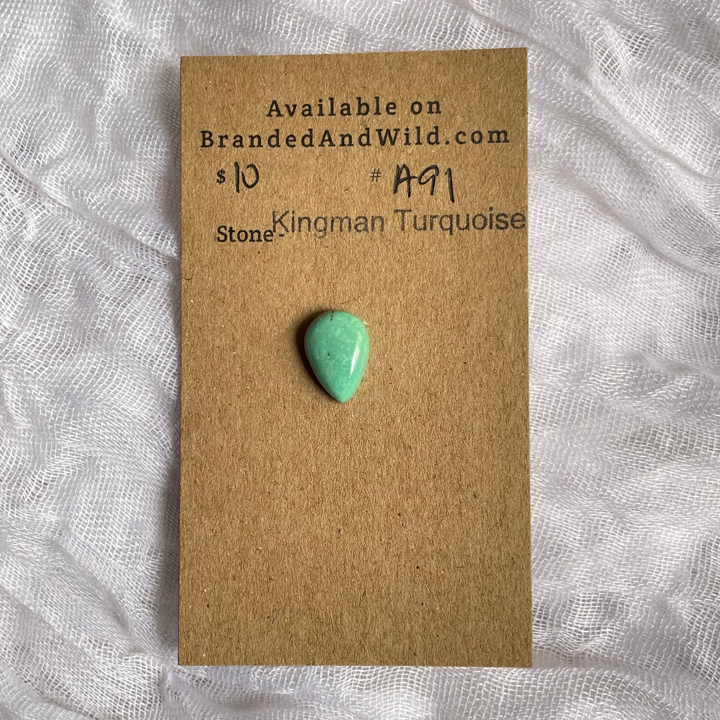 Kingman Turquoise Cabochon - KT91 D384B13E-BE00-44A4-925E-A2BCEB0FE2DD Brandedandwild.com