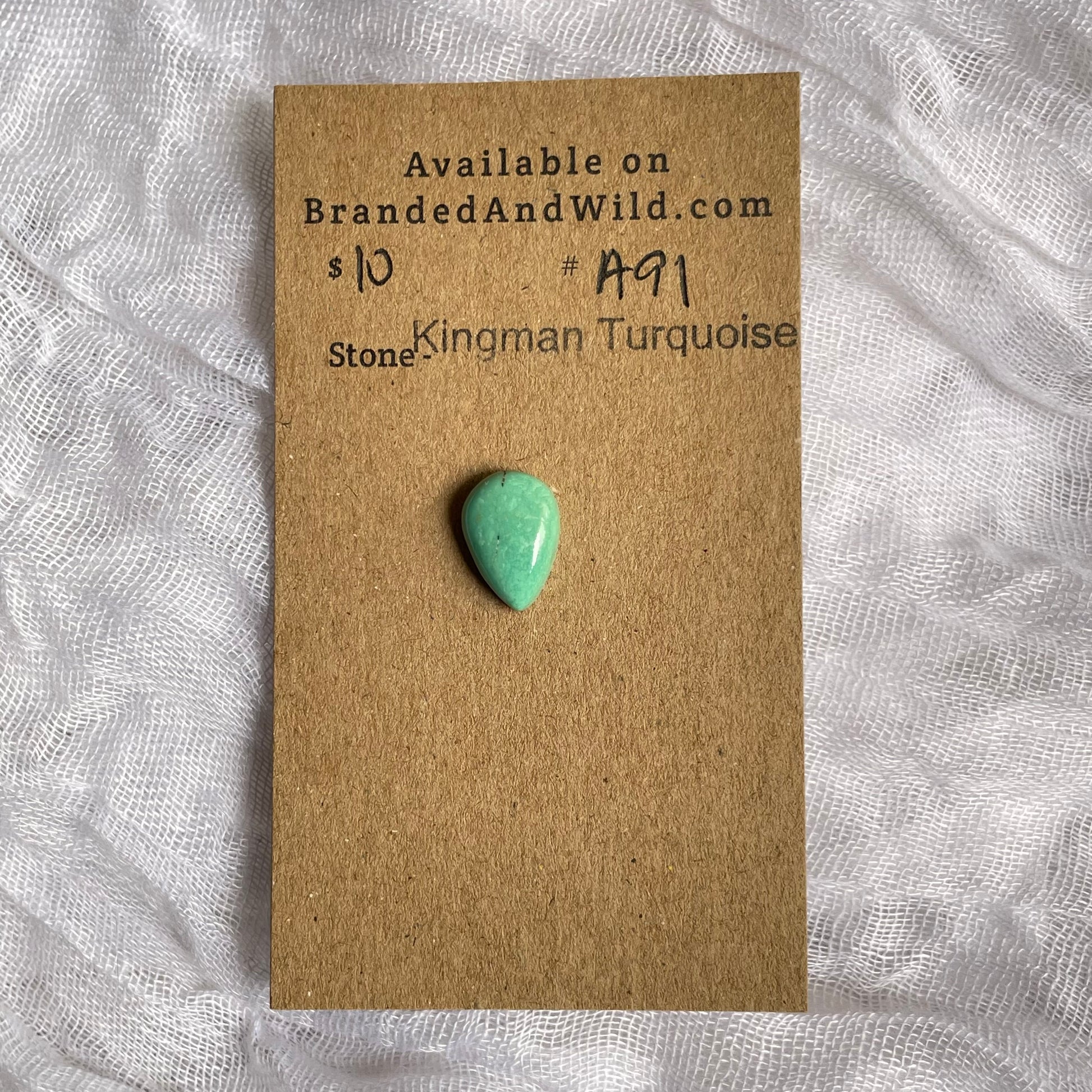 Kingman Turquoise Cabochon - KT91 D384B13E-BE00-44A4-925E-A2BCEB0FE2DD Brandedandwild.com