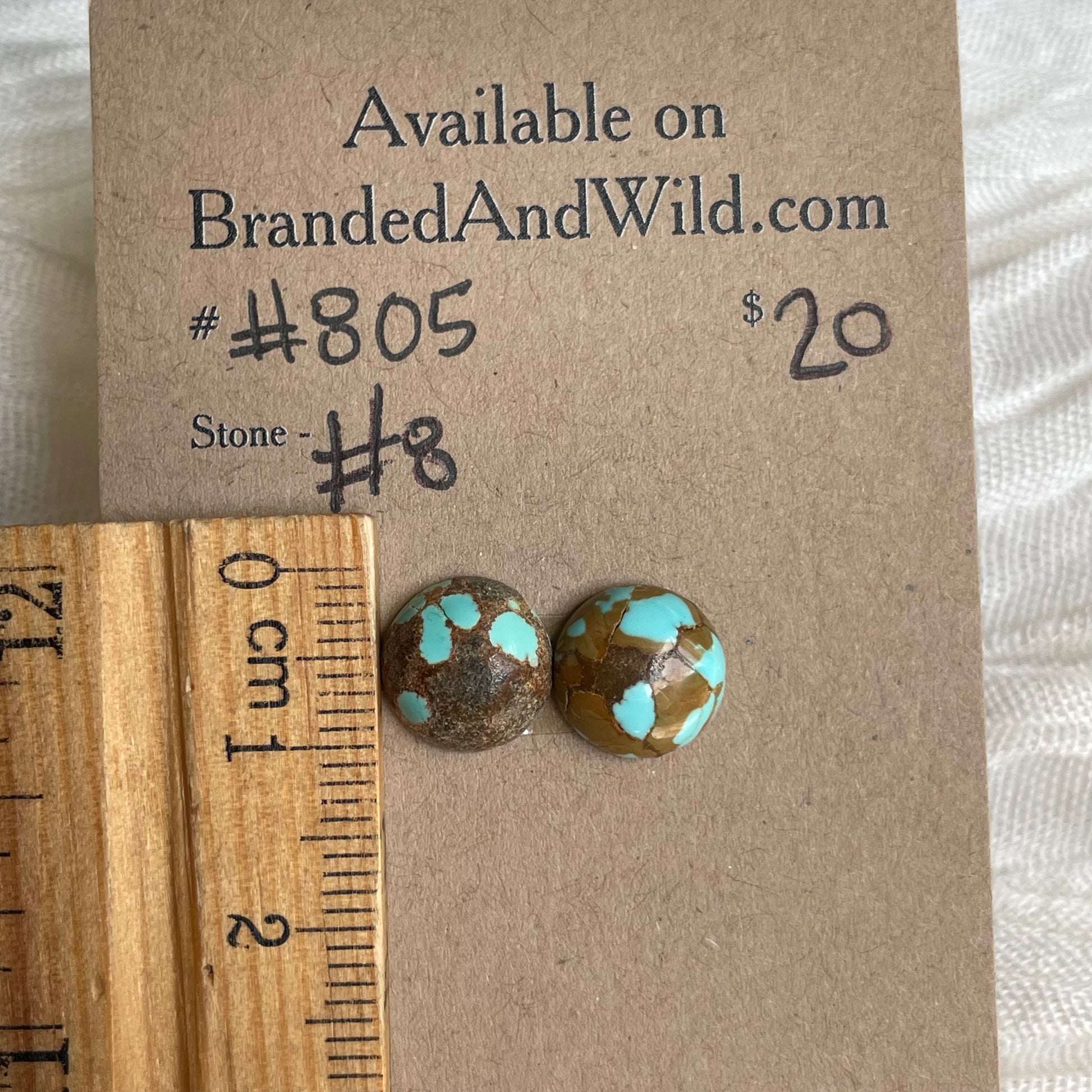 #8 Turquoise Cabochon - #805 D38A452F-4C73-4878-BDDF-07CE517A98CB Brandedandwild.com