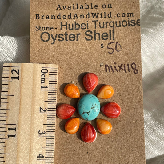 Hubei/Oyster Shell Cabochon - Mix118