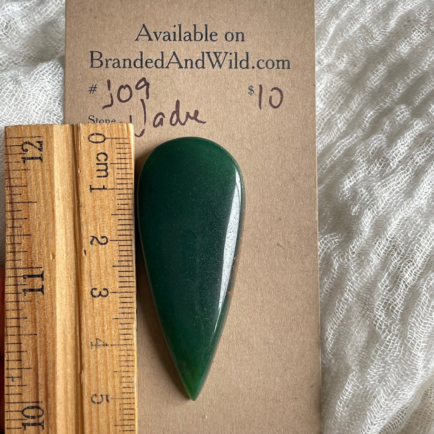 Jade Cabochon - J09 D3AE4048-09AA-43F5-A2FC-32040AF53DBA Brandedandwild.com