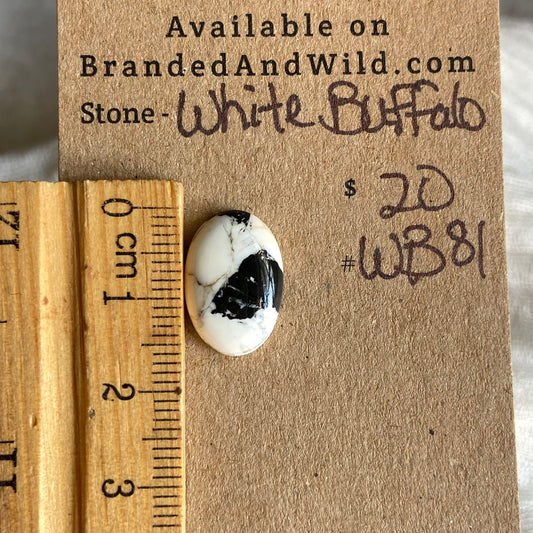 White Buffalo Cabochon - WB81