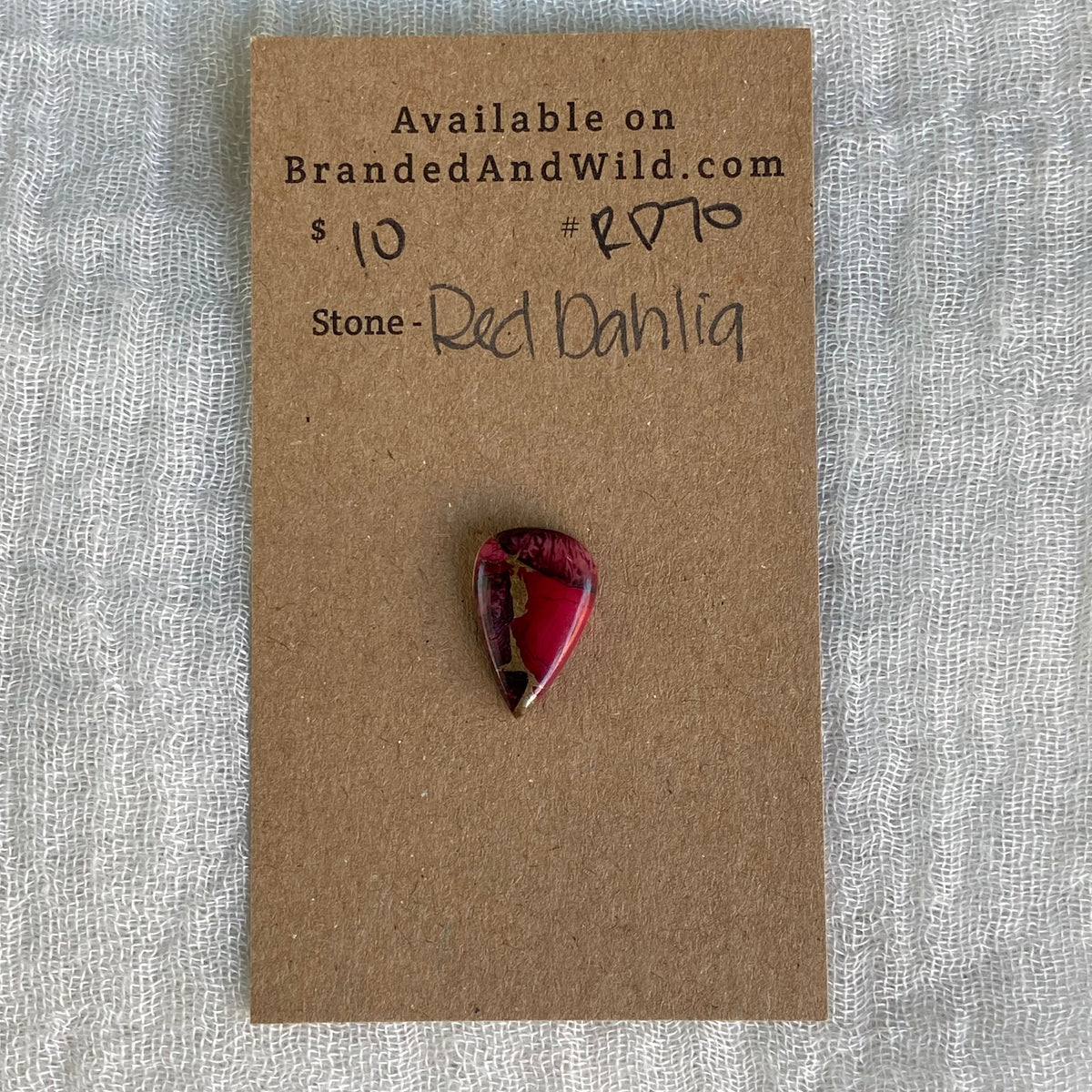 Red Dahlia Cabochon - RD70