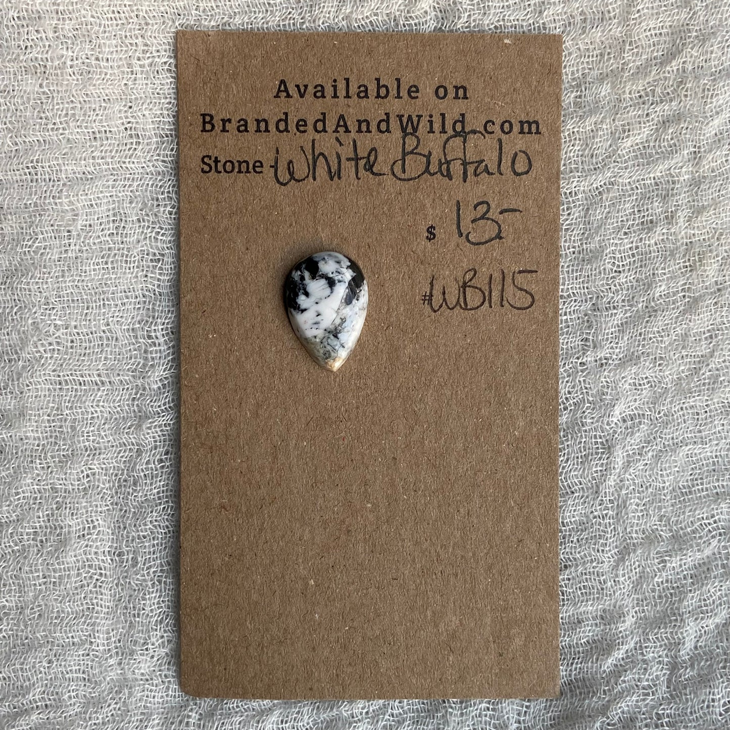 White Buffalo Cabochon - WB115