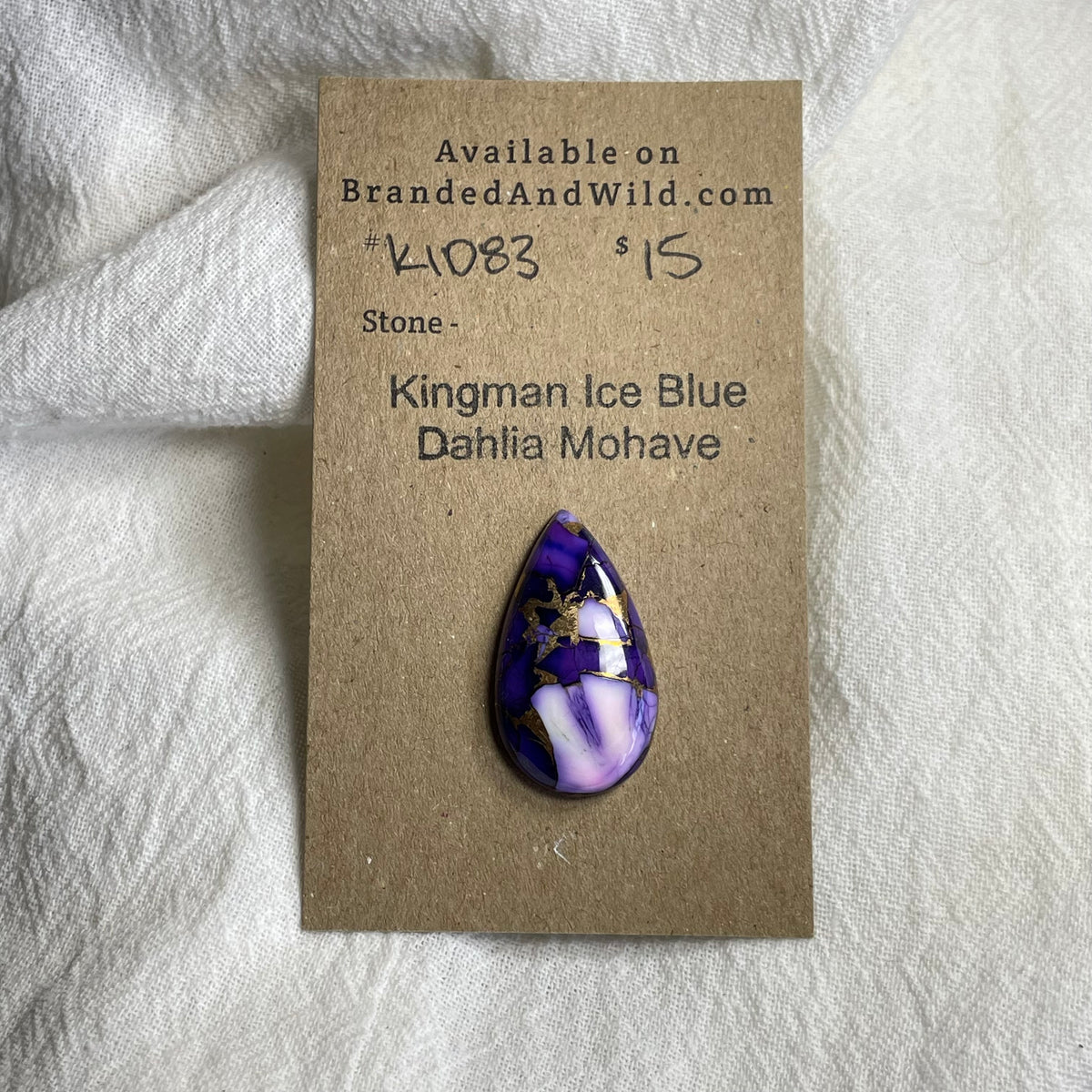 Kingman Ice Blue Dahlia Cabochon - KID83 D3E85EE2-FE59-473A-AFE4-D5DE5224A3DB Brandedandwild.com