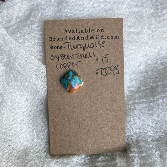 Turquoise, Oystershell, Copper Cabochon - TOC98
