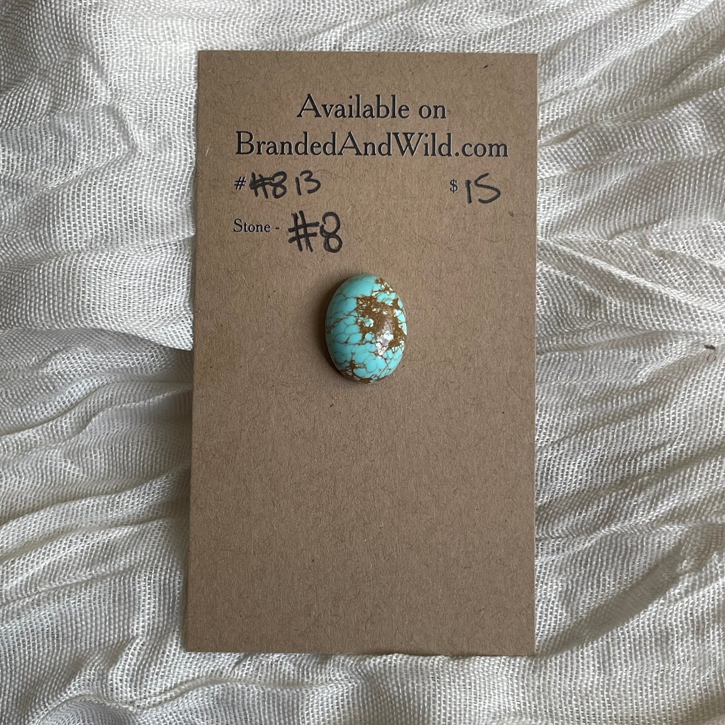 #8 Turquoise Cabochon - #813 D419741F-A7D5-409E-A22D-A7F7ED315CAD Brandedandwild.com
