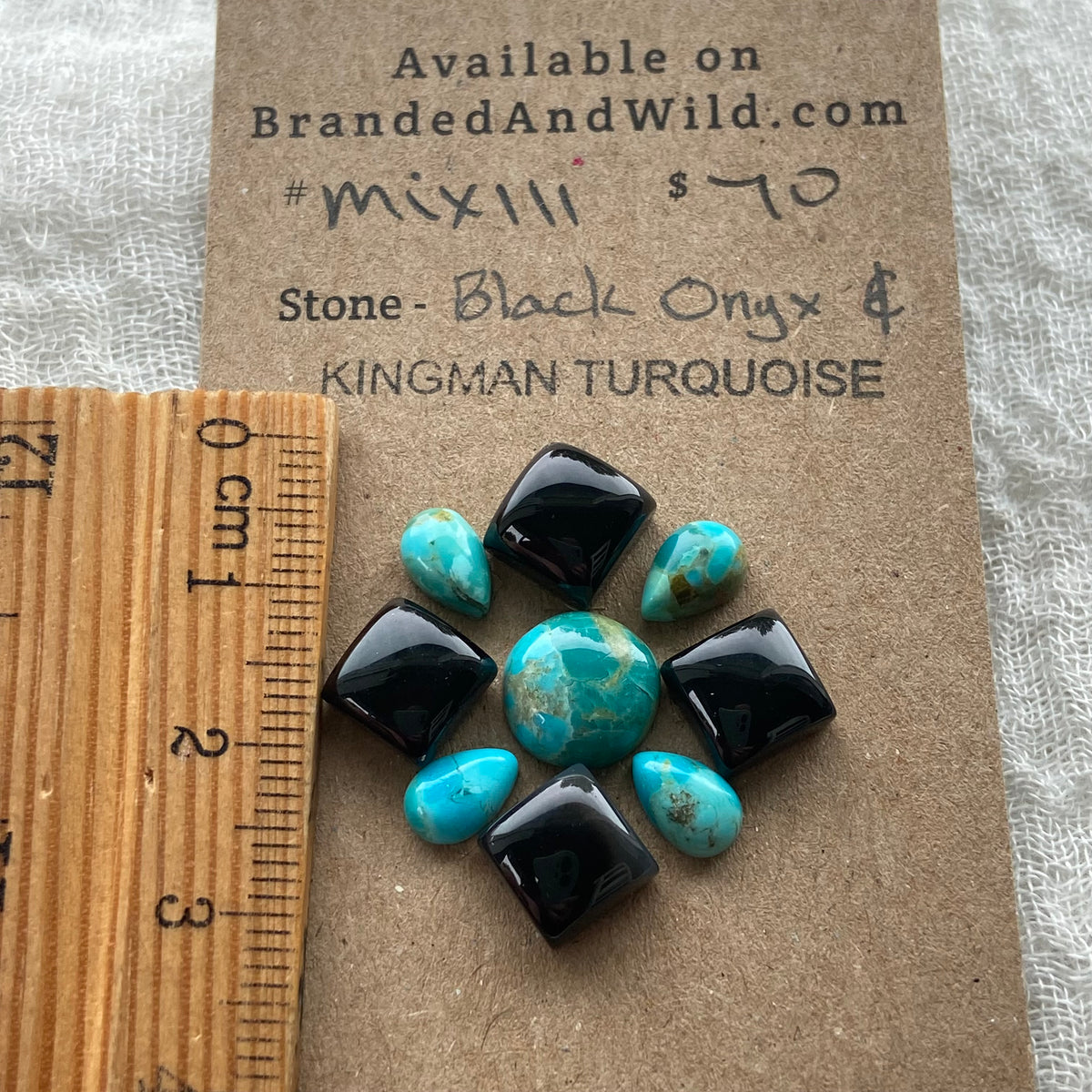 Kingman / Black Onyx Cabochon - Mix111