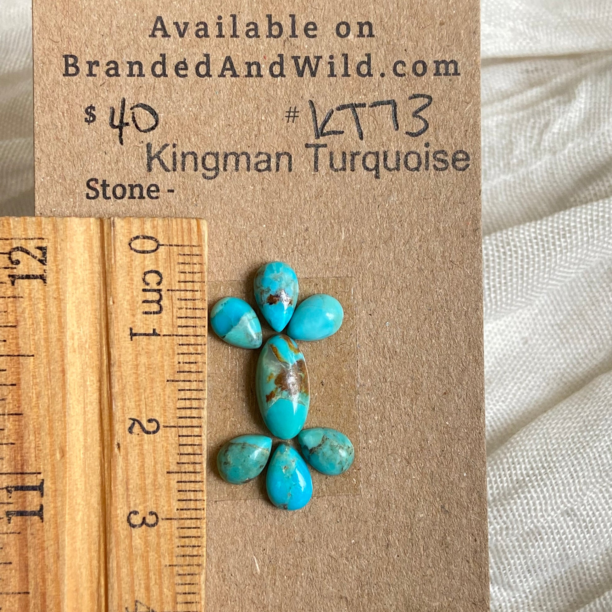 Kingman Turquoise Cabochon - KT73 D42EB9BB-8E63-4CBD-8FF1-11FA55A48F8C Brandedandwild.com