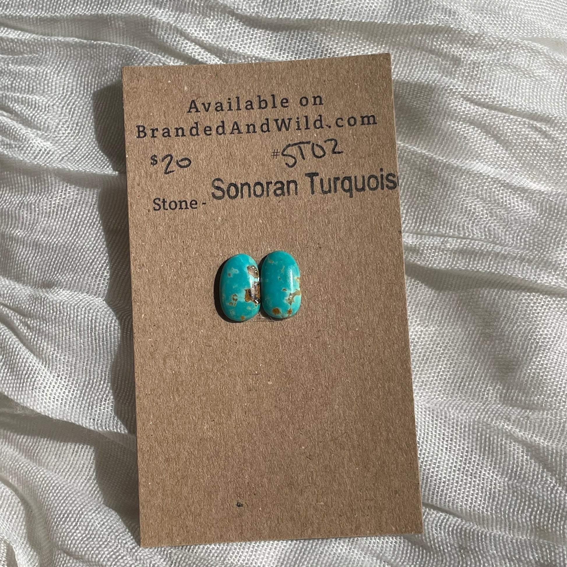 Sonoran Turquoise Cabochon - ST02 D4389EEA-E359-41FE-8B3E-7BE86825C962 Brandedandwild.com
