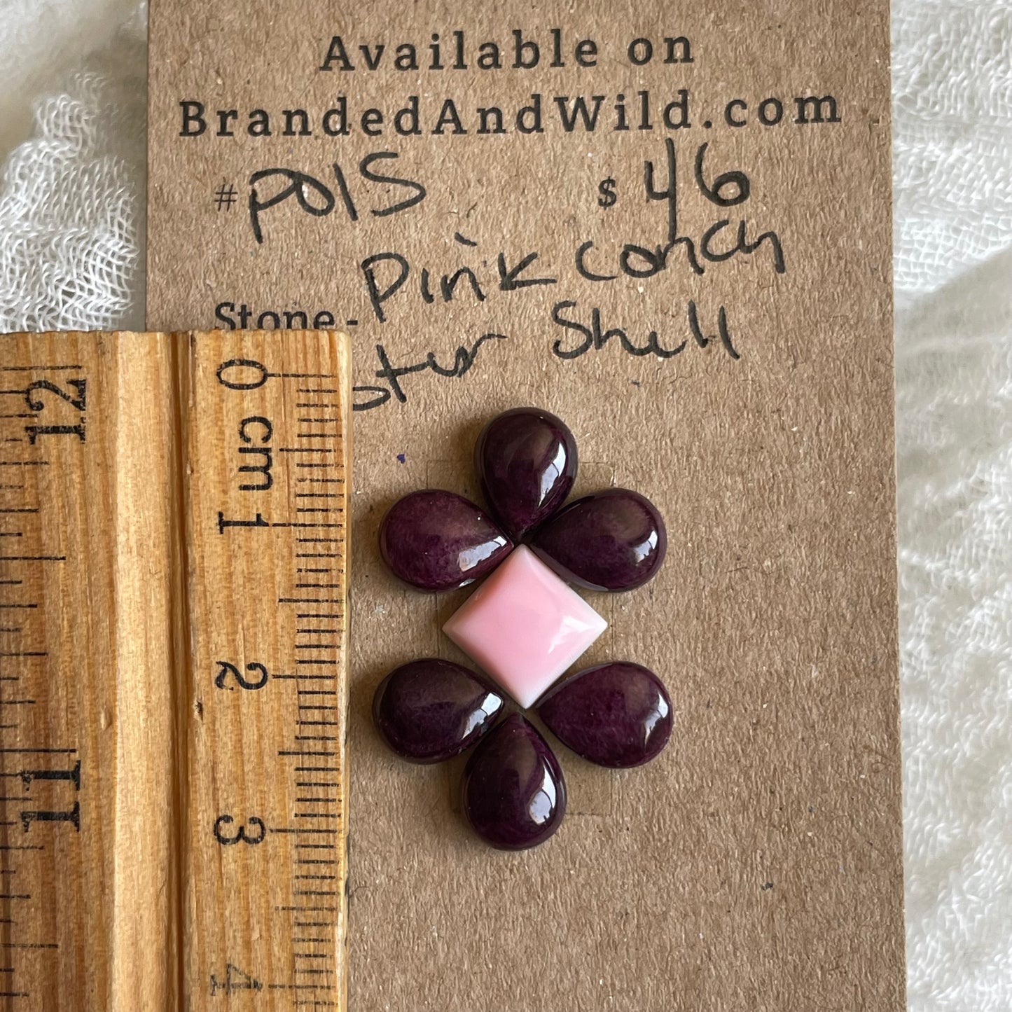 Pink Conch / Oyster Shell Cabochon - P015