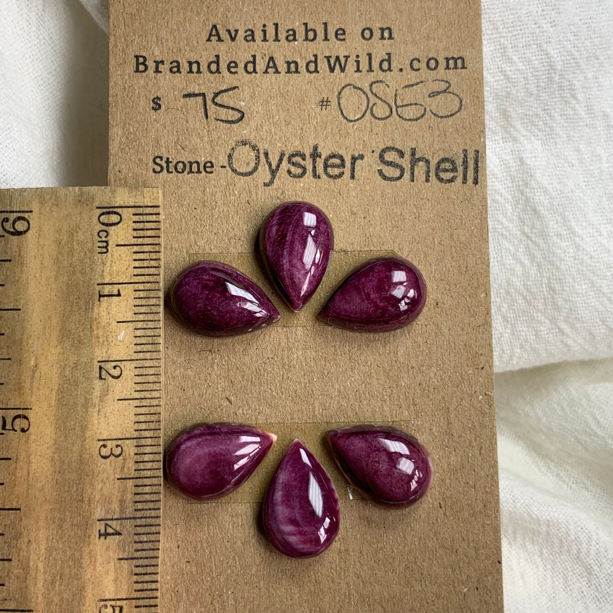 Oyster Shell Cabochon - OS53 D48A111D-7BB4-4718-80E2-6CB0D465996A Brandedandwild.com