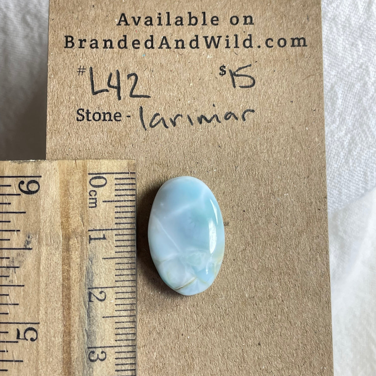 Larimar Cabochon - L42 D48E4BBB-81B9-49AC-956C-6D3E574AD65A Brandedandwild.com