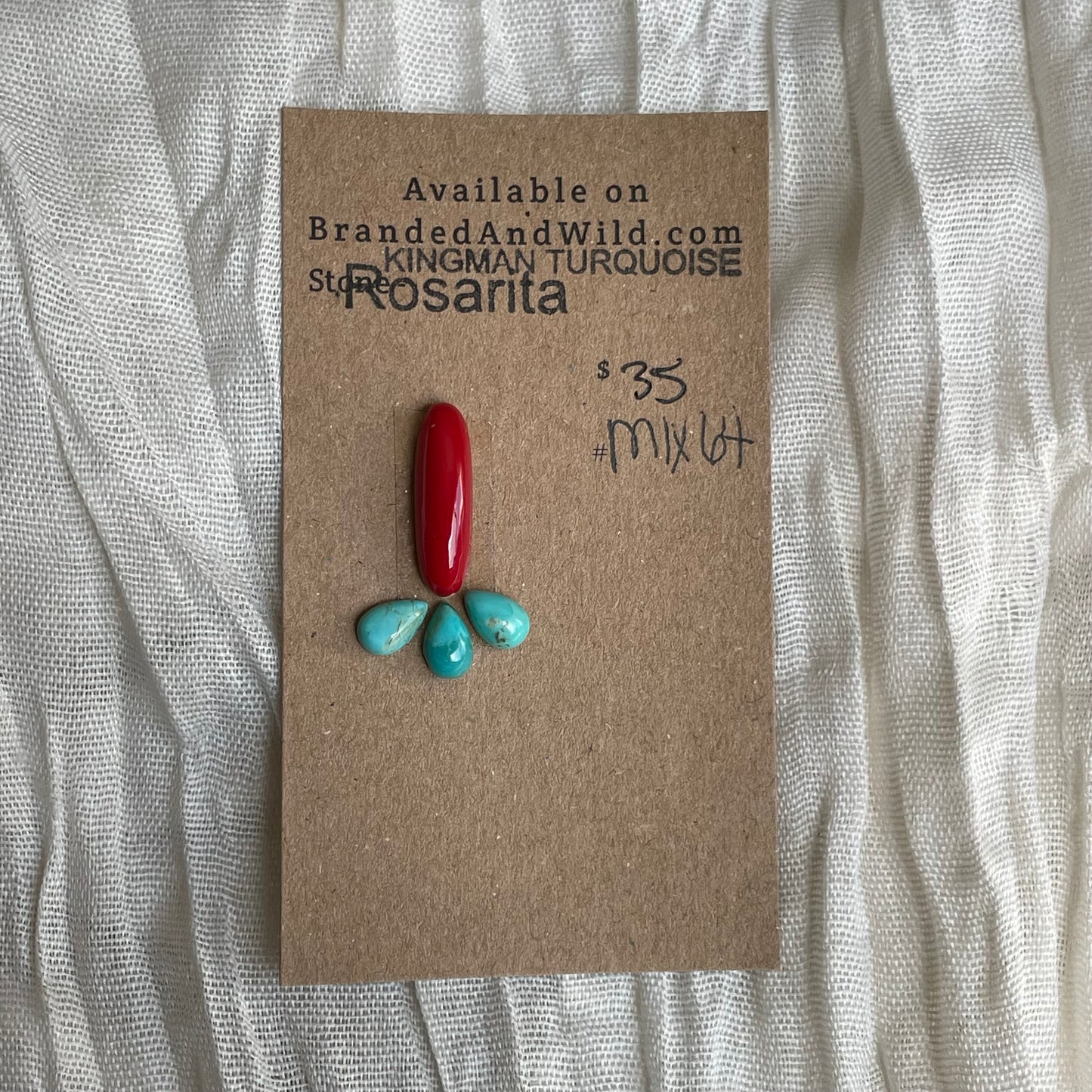 Rosarita / Kingman Turquoise Cabochon - MIX64 D4A79861-8AC5-498A-9450-49376DA0AF31 Brandedandwild.com