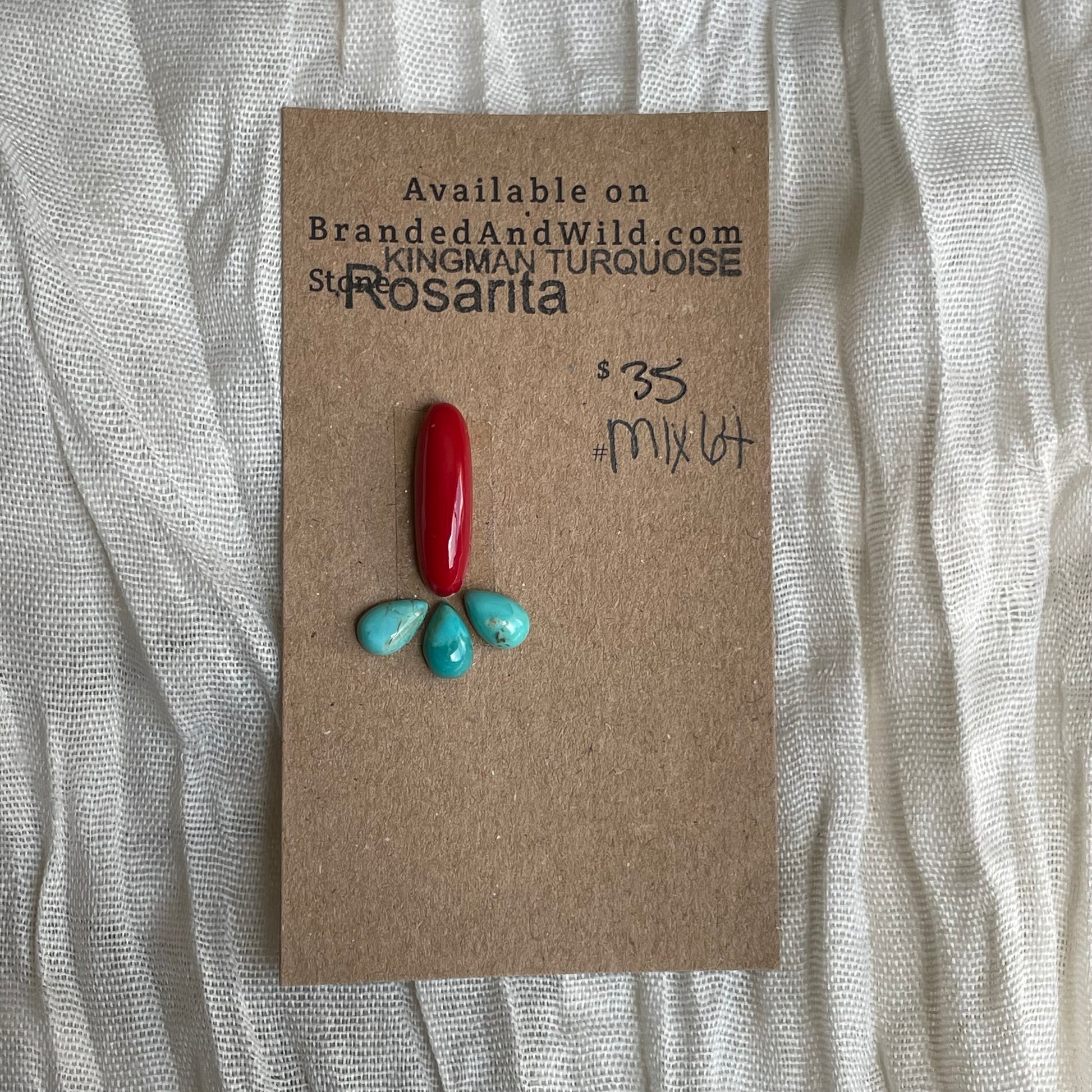Rosarita / Kingman Turquoise Cabochon - MIX64 D4A79861-8AC5-498A-9450-49376DA0AF31 Brandedandwild.com
