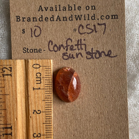 Confetti Sunstone Cabochon - CS17 D4ABA702-5943-4CCB-9247-4B84742CE277 Brandedandwild.com