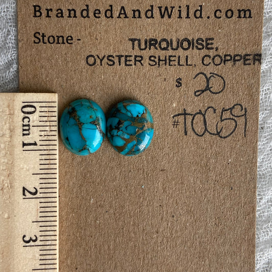 Turquoise, Oyster Shell, Copper - TOC59