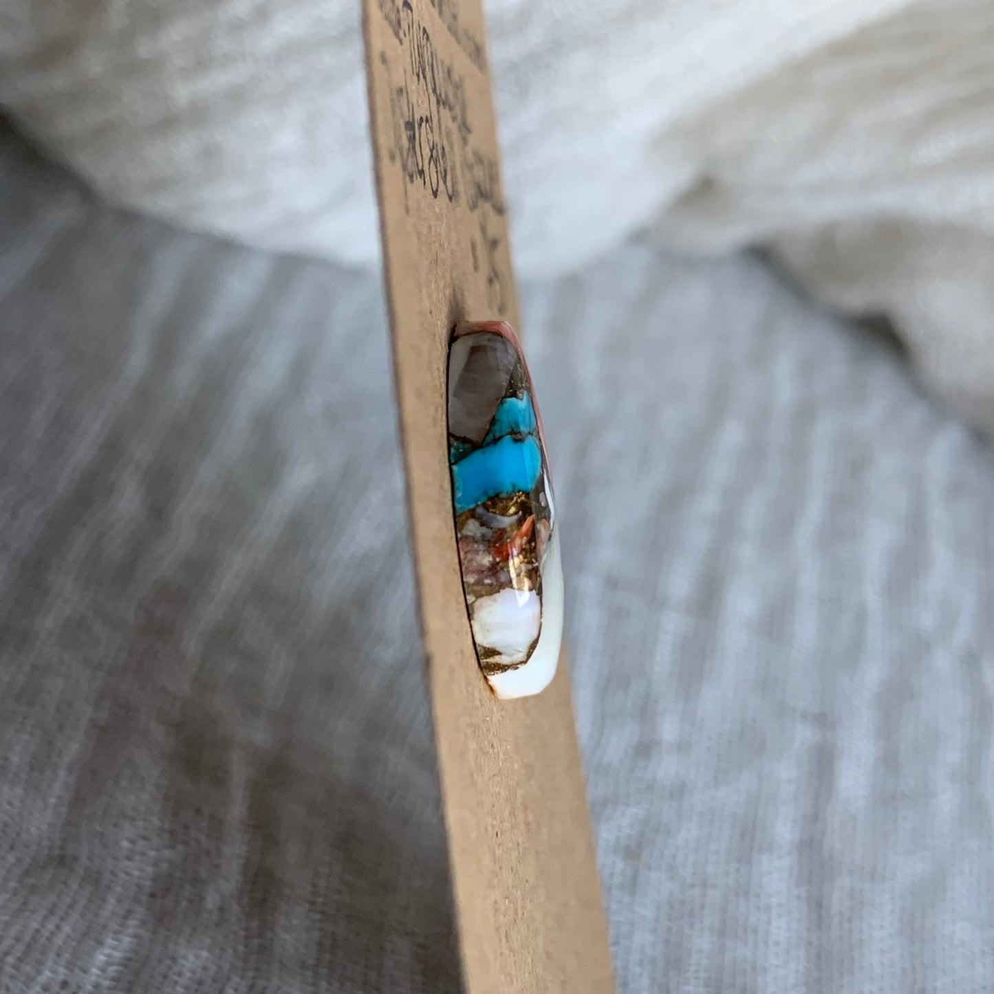 Turquoise, Oystershell, Copper Cabochon - TOC64