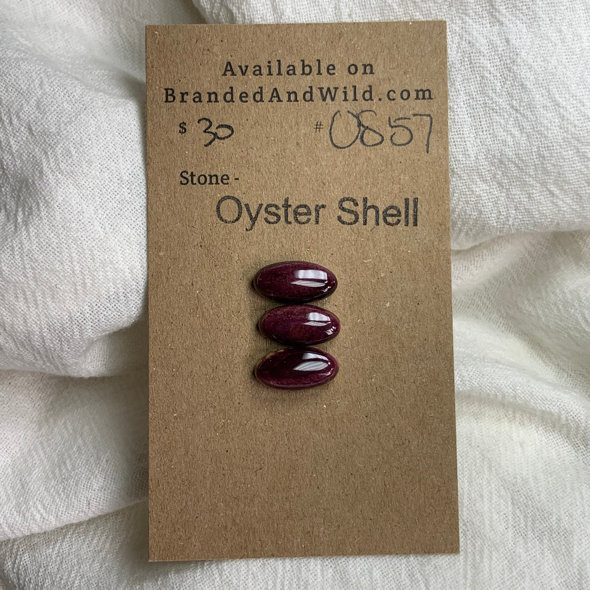 Oyster Shell Cabochon - OS57 D4E8F9B0-77D3-45B5-B7C0-C87C2B59F613 Brandedandwild.com