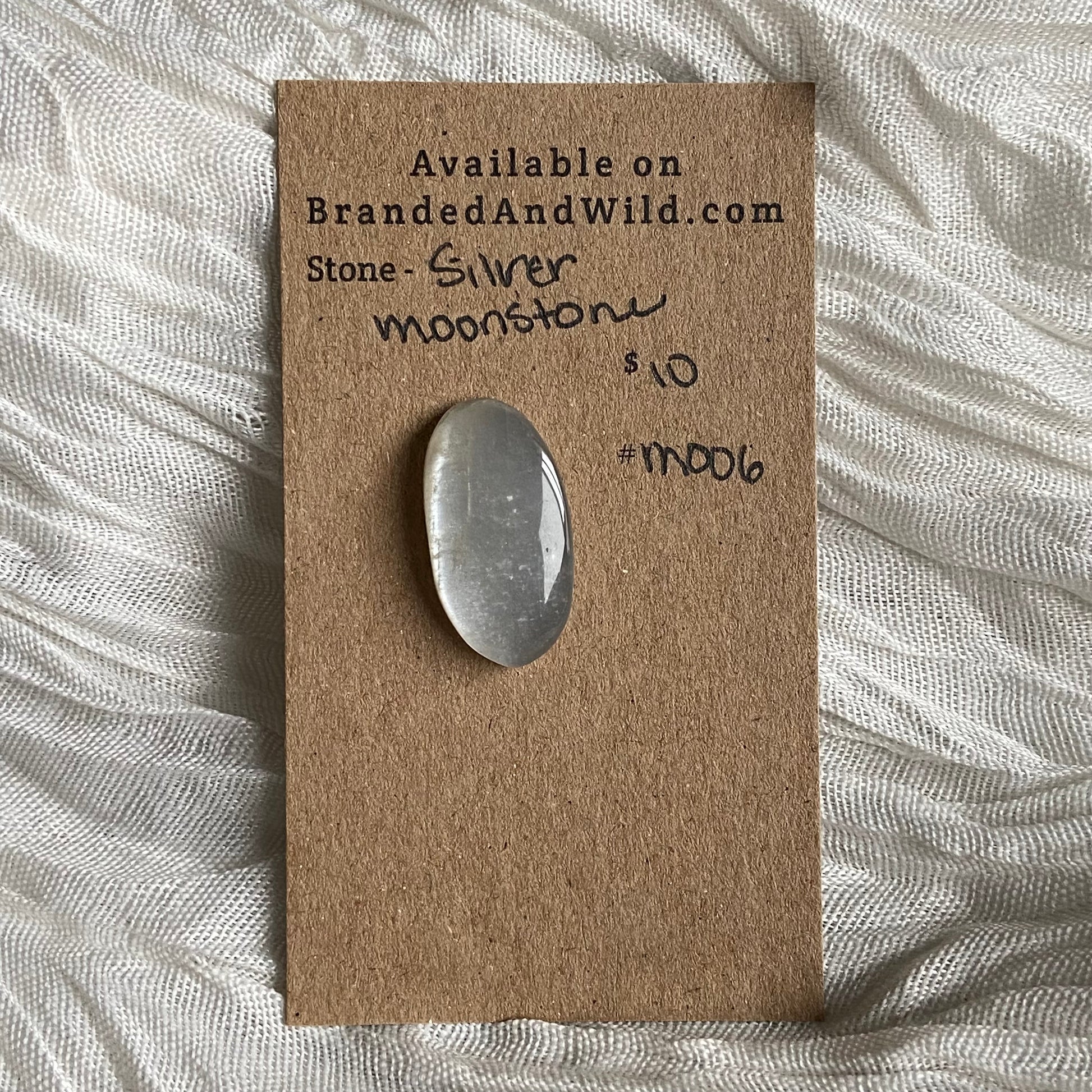 Silver Moonstone Cabochon - M006 D504880B-6A47-4ED1-91CE-03BF1969DFF7 Brandedandwild.com