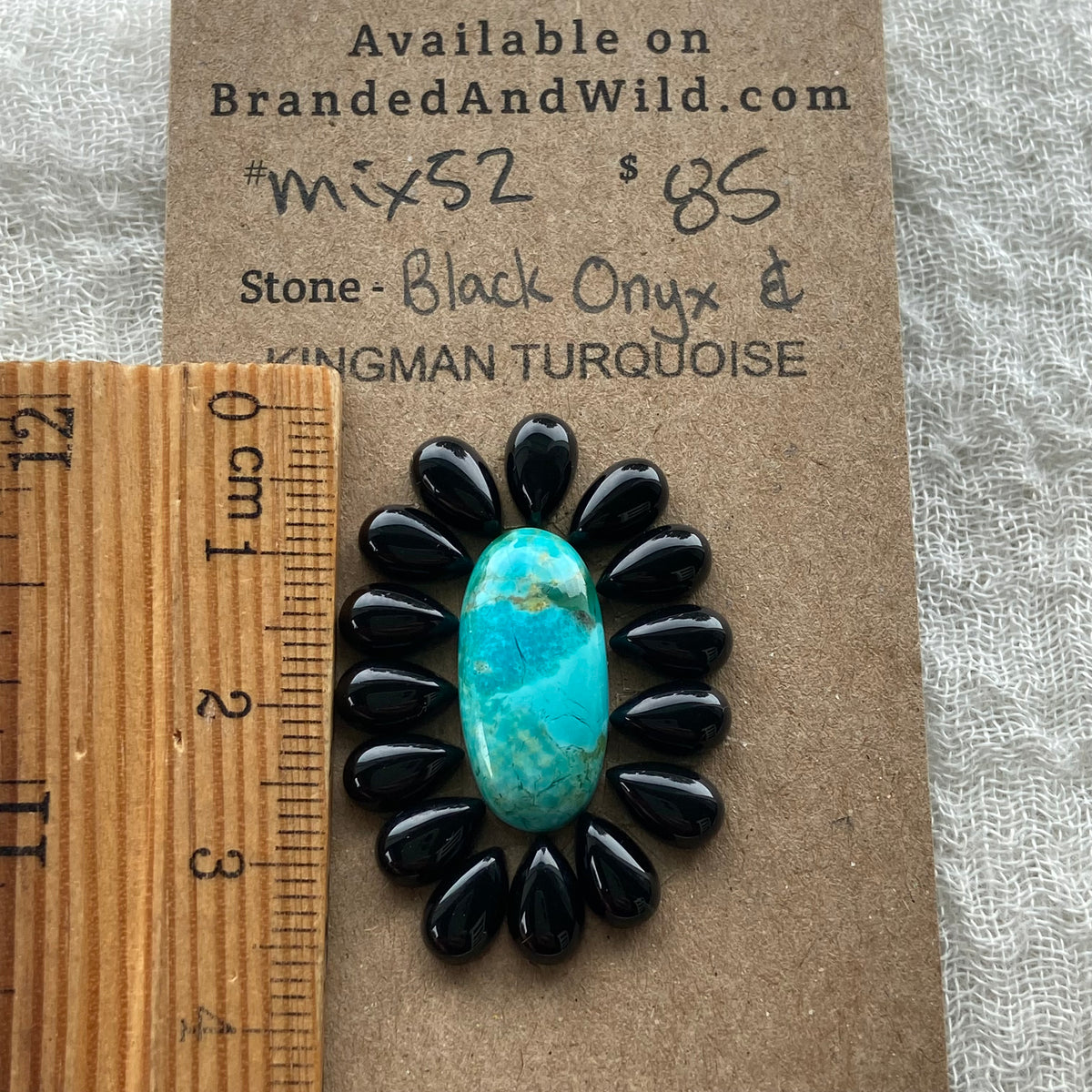 Kingman / Black Onyx Cabochon - Mix52