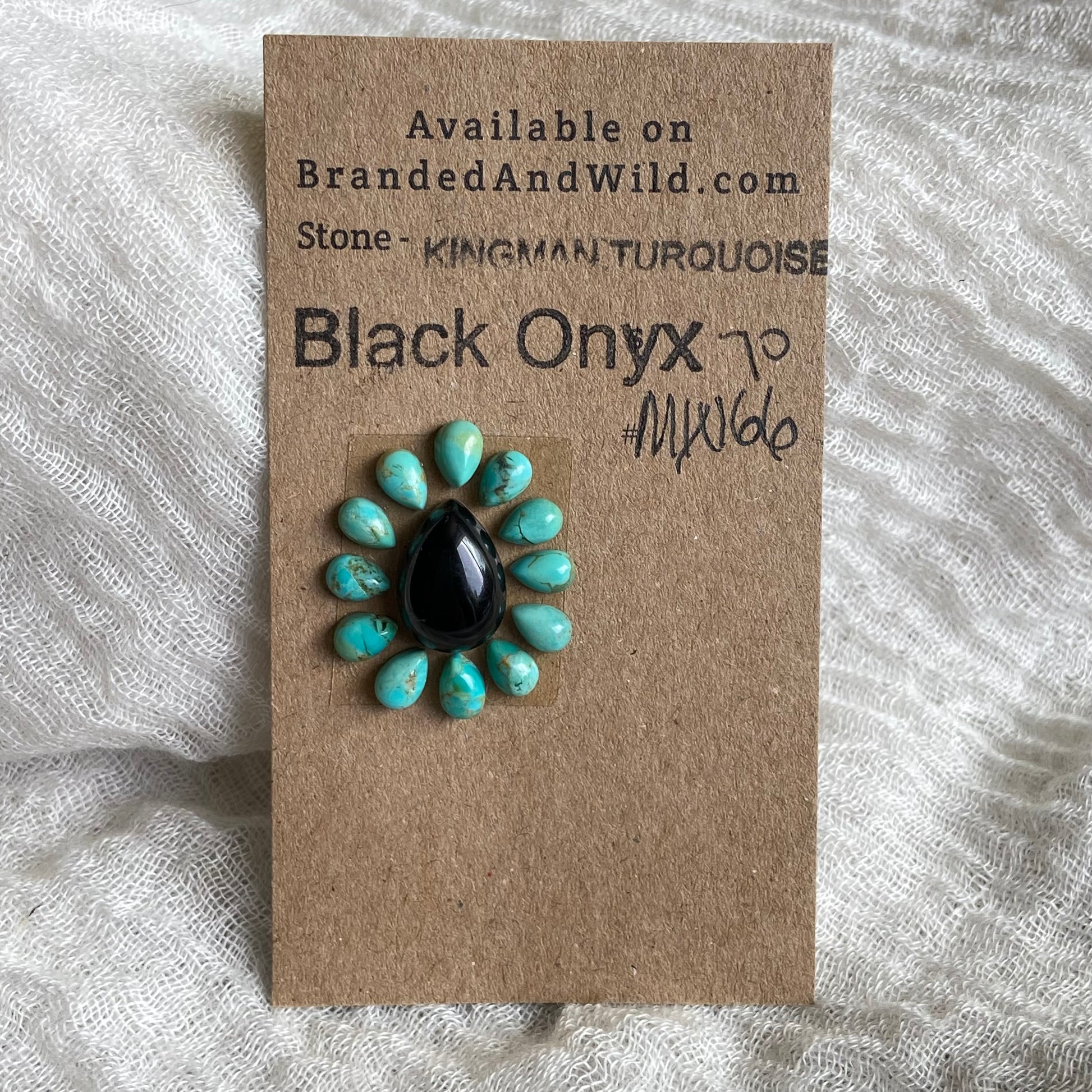 Kingman / Black Onyx Cabochon - Mix166 D5178E56-B8FE-4312-A2C8-F1988E6EE802 Brandedandwild.com
