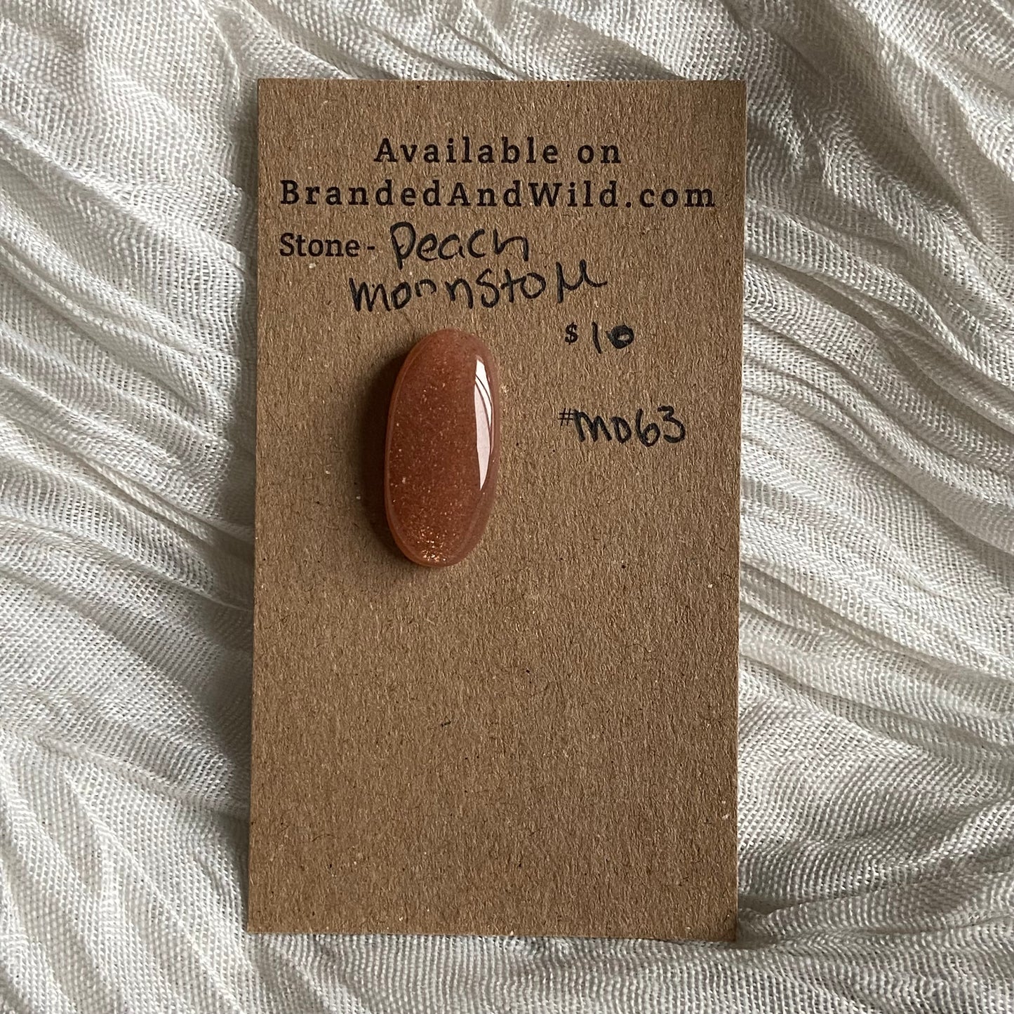 Peach Moonstone Cabochon - M063 D51D60ED-E5B9-44D9-B889-34077B98175A Brandedandwild.com