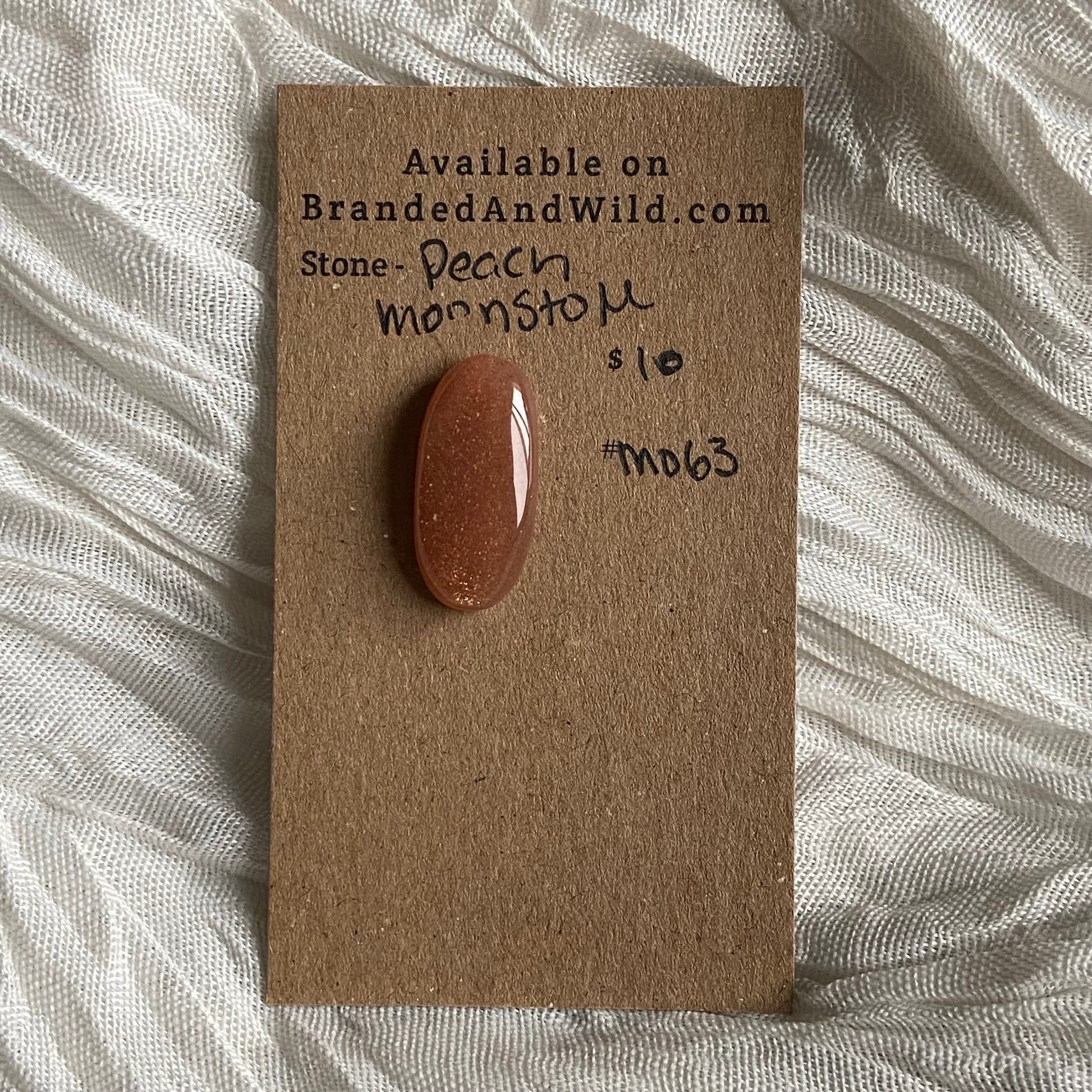 Peach Moonstone Cabochon - M063 D51D60ED-E5B9-44D9-B889-34077B98175A Brandedandwild.com