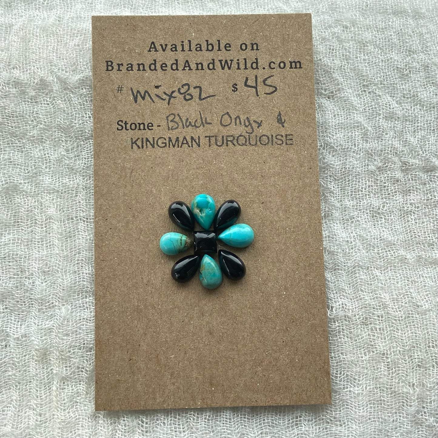 Kingman / Black Onyx Cabochon - Mix82