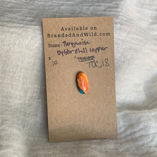 Turquoise, Oystershell, Copper Cabochon - TOC18