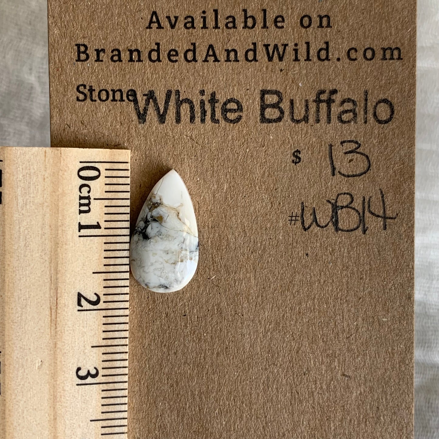 White Buffalo Cabochon - WB14