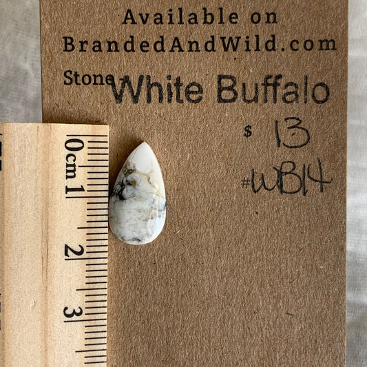 White Buffalo Cabochon - WB14