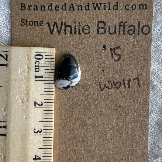 White Buffalo Cabochon - WB117