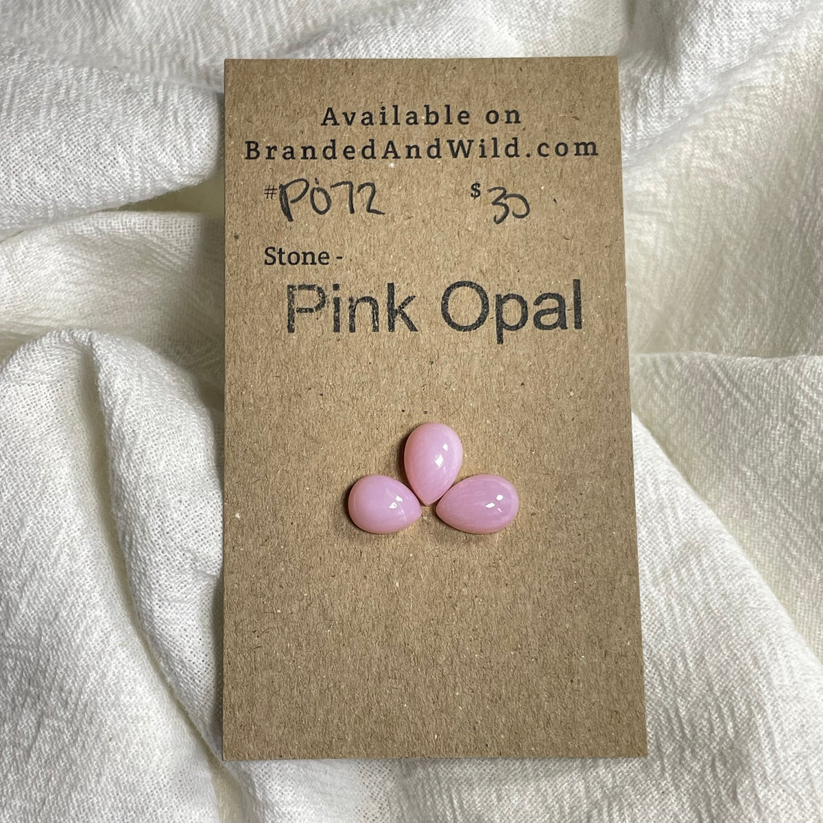 Pink Opal Cabochon - PO72 D5D29CB1-00EF-44BF-889A-E5AAE82421B8 Brandedandwild.com