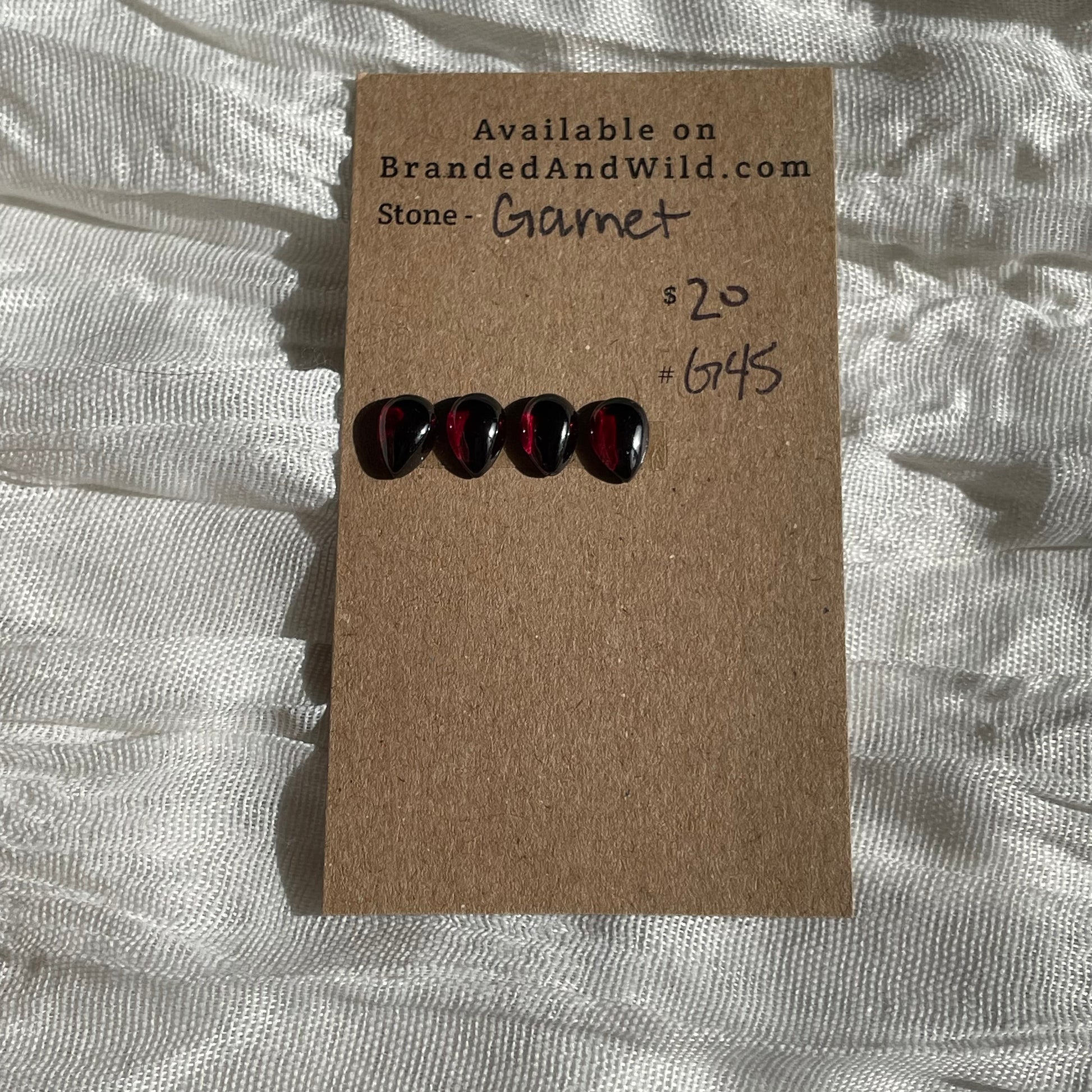 Garnet Cabochon - G48 D5E8E654-F643-42D5-BE77-04B575281E8E Brandedandwild.com