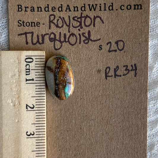 Royston Ribbon Turquoise Cabochon RR34